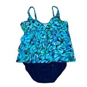 Vintage Paradise Bay SwimSuit, Ruffled, 14